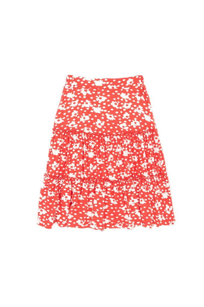 Kız Çocuk Nar Çiçeği Örme Etek