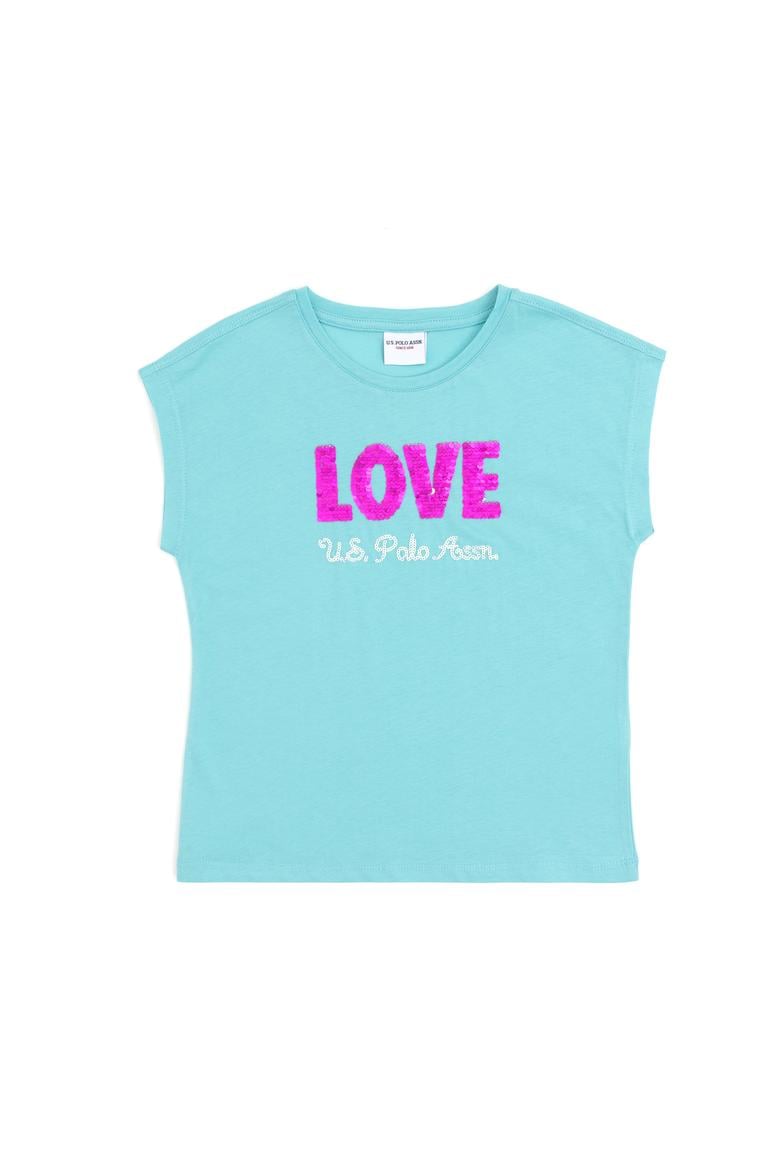 Kız Çocuk Mint Bisiklet YakaTişört