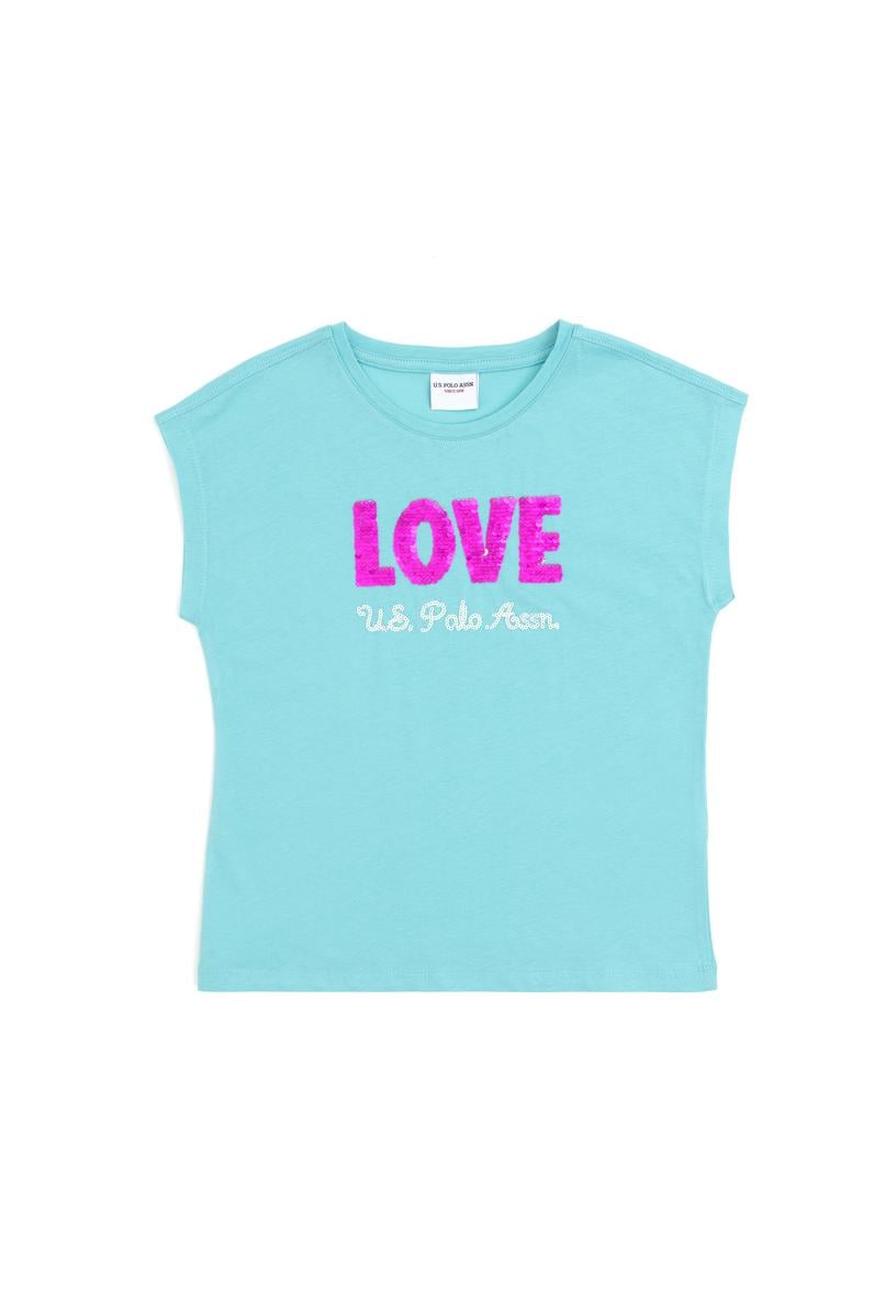 Kız Çocuk Mint Bisiklet YakaTişört