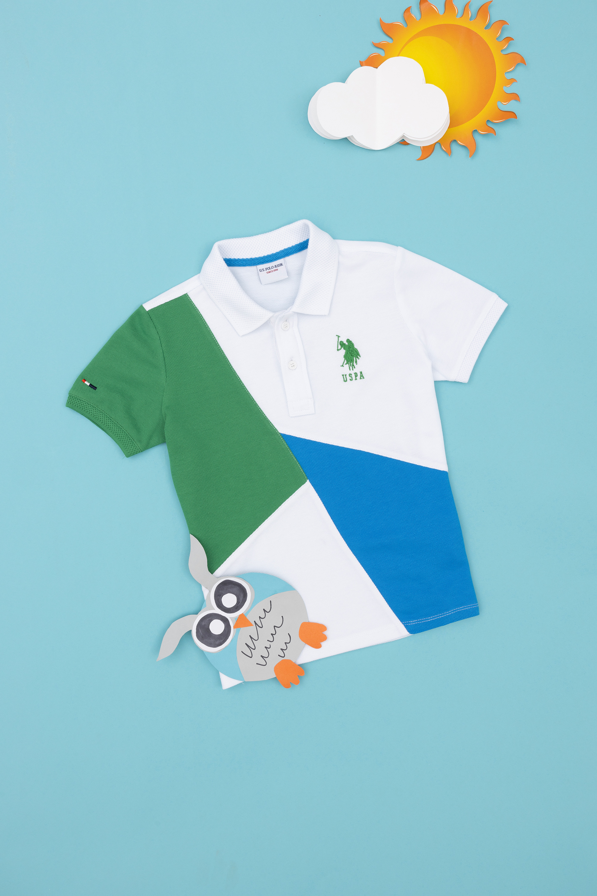 Erkek Çocuk Yeşil Polo Yaka Tişört