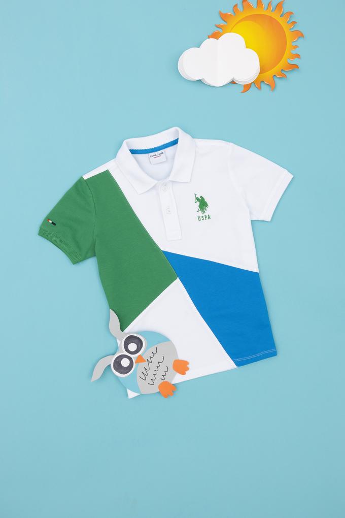 Erkek Çocuk Yeşil Polo Yaka Tişört