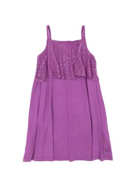 Kız Çocuk Mor Kolsuz Örme Elbise - 50283298023