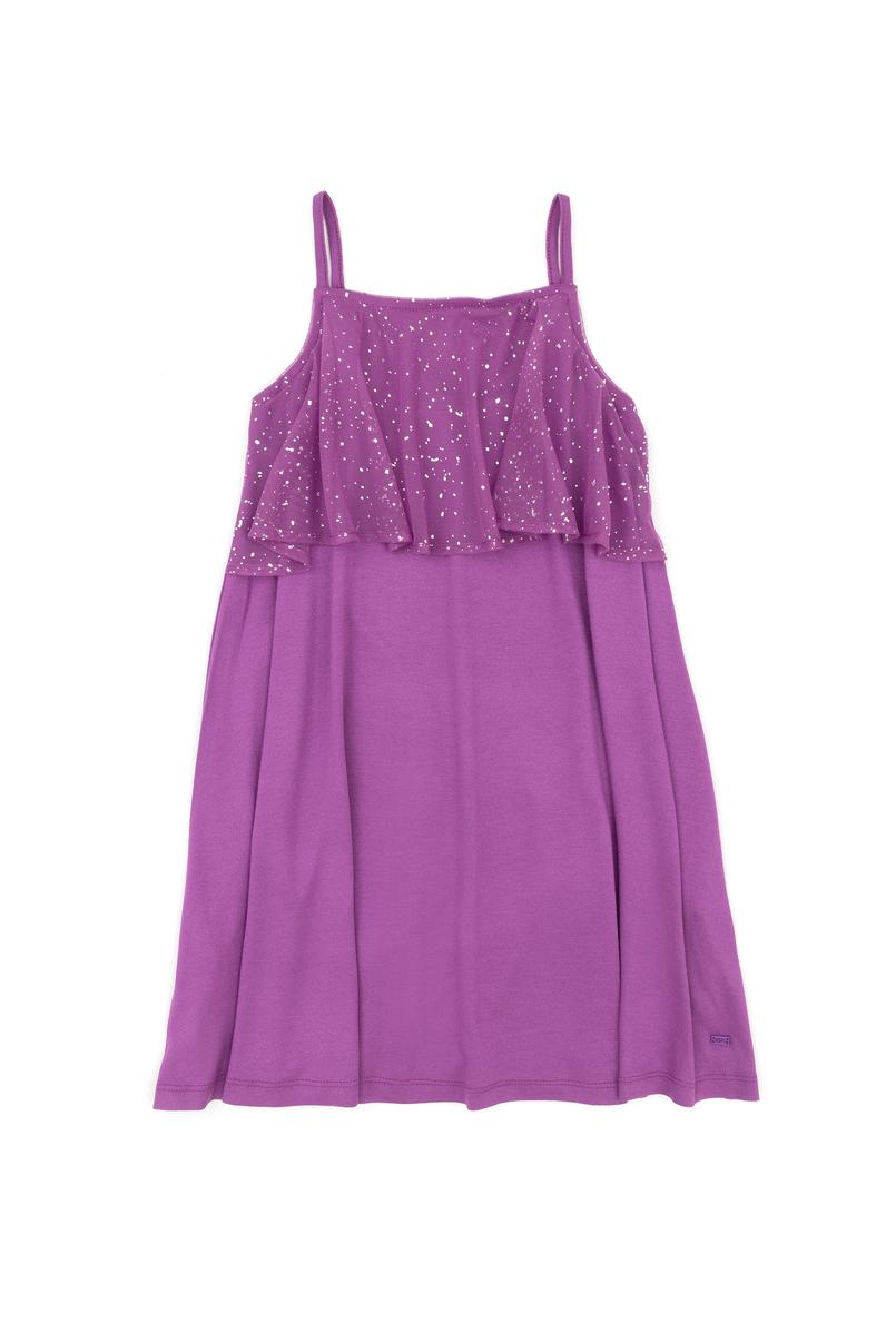 Kız Çocuk Mor Kolsuz Örme Elbise