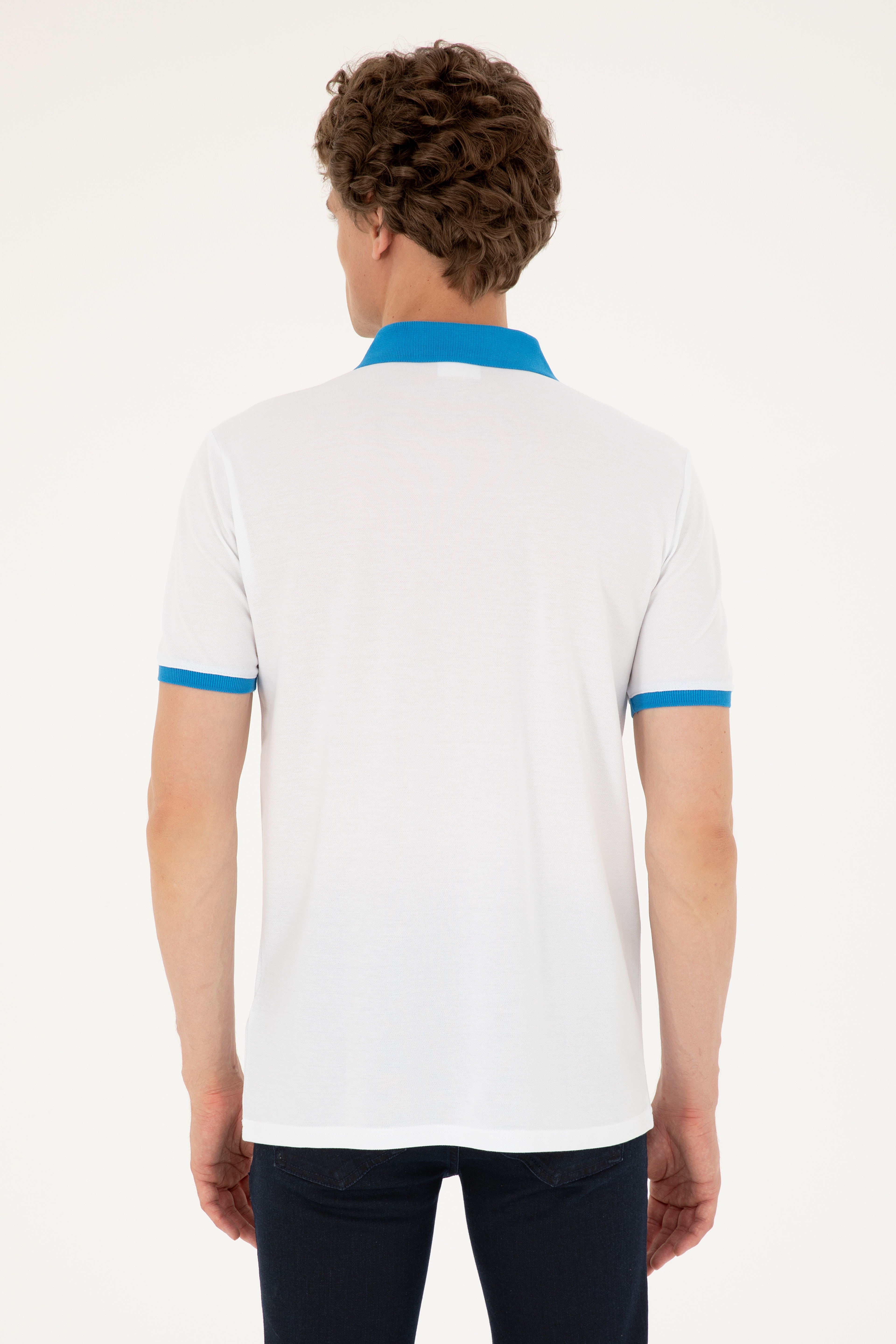 Erkek Regular Fit Polo Yaka Saks Tişört