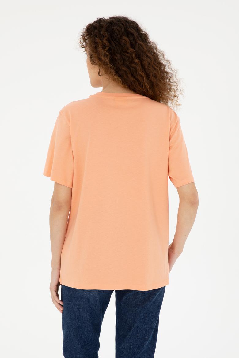 Kadın Somon Basic Tişört - 50280020081