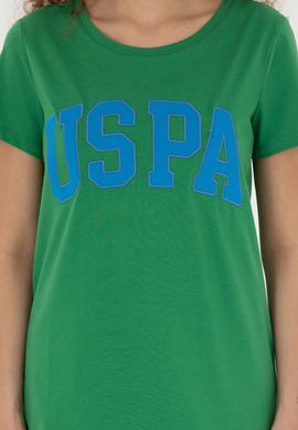 Kadın Yeşil Bisiklet Yaka Basic Tişört - 50280036133