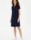Kadın Lacivert Polo Yaka Mini Boy Örme Elbise