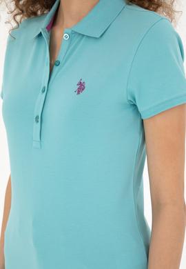 Kadın Mint Basic Polo Yaka Tişört - 50280057016