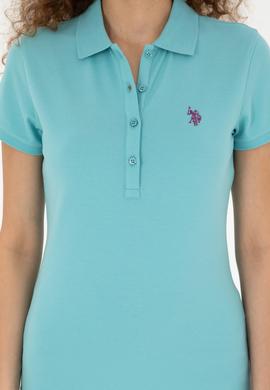 Kadın Mint Basic Polo Yaka Tişört - 50280057016