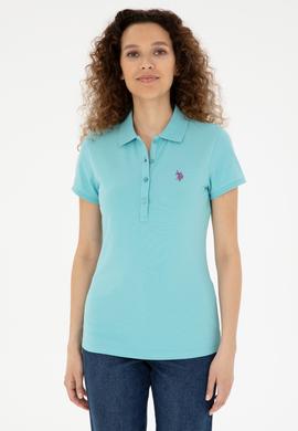 Kadın Mint Basic Polo Yaka Tişört - 50280057016