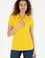Kadın Sarı Basic Polo Yaka Tişört