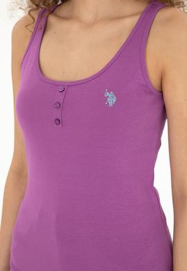 Kadın Mor Basic Tişört - 50280059112