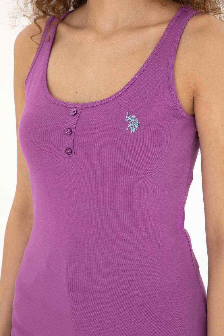 Kadın Mor Basic Tişört - 50280059112