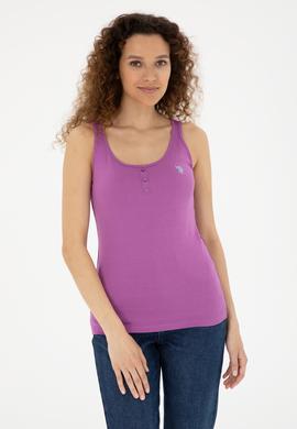 Kadın Mor Basic Tişört - 50280059112