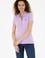 Kadın Lila Basic Polo Yaka Tişört