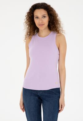 Kadın Lila Basic Tişört - 50280072091