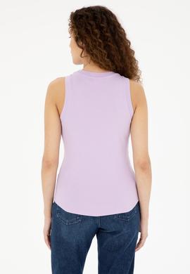 Kadın Lila Basic Tişört - 50280072091