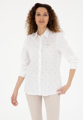 Kadın Su Yeşili Uzun Kollu Gömlek - 50280943017