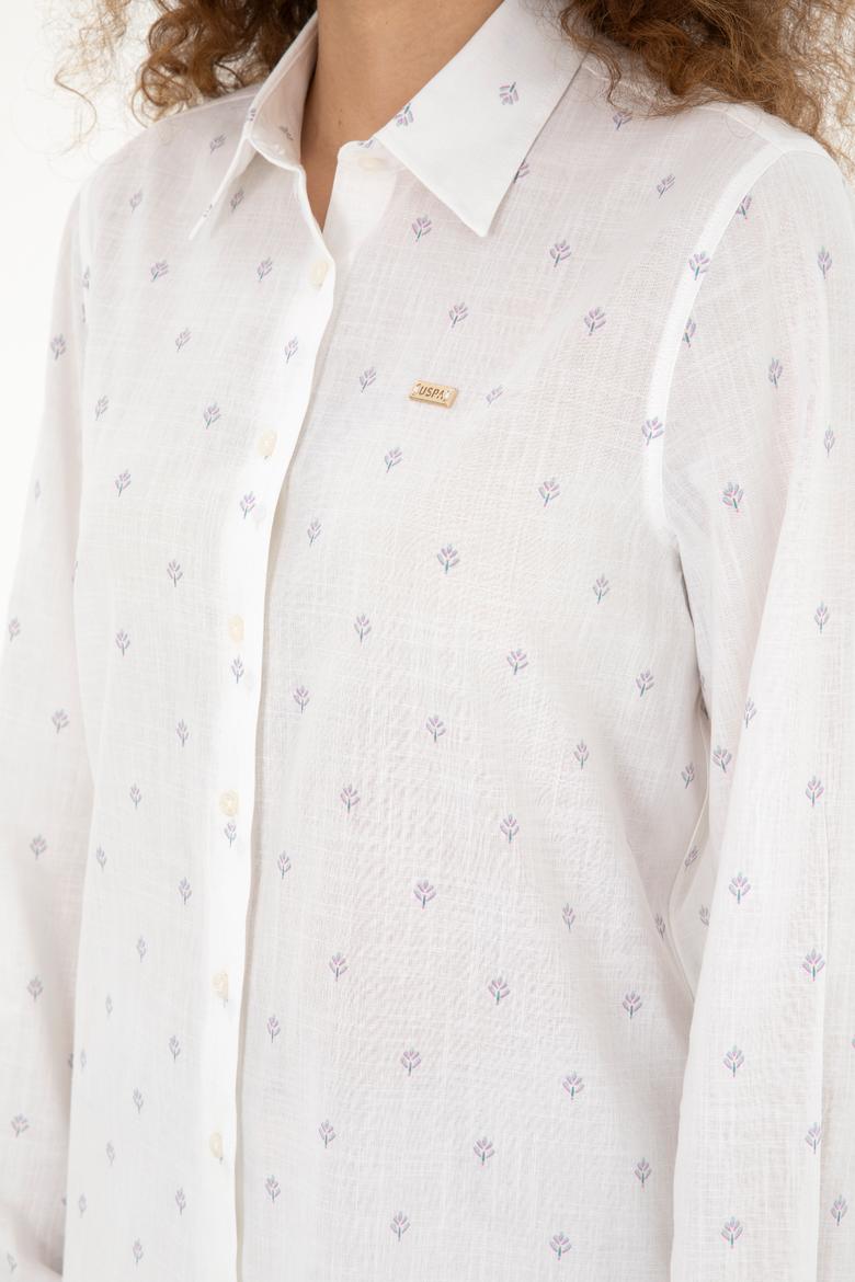 Kadın Su Yeşili Uzun Kollu Gömlek - 50280943017