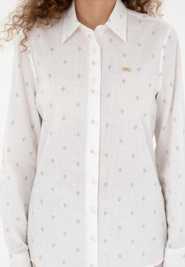 Kadın Su Yeşili Uzun Kollu Gömlek - 50280943017