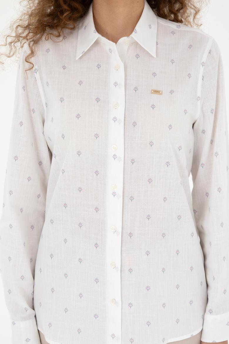 Kadın Su Yeşili Uzun Kollu Gömlek - 50280943017