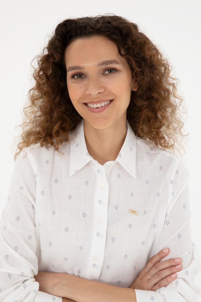 Kadın Su Yeşili Uzun Kollu Gömlek - 50280943017