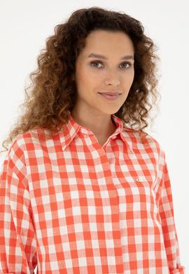 Kadın Kırmızı Uzun Kollu Gömlek - 50283410009