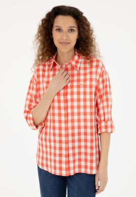 Kadın Kırmızı Uzun Kollu Gömlek - 50283410009