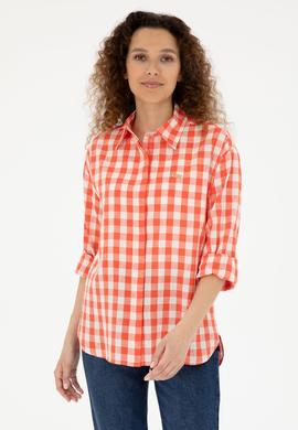 Kadın Kırmızı Uzun Kollu Gömlek - 50283410009