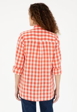 Kadın Kırmızı Uzun Kollu Gömlek - 50283410009