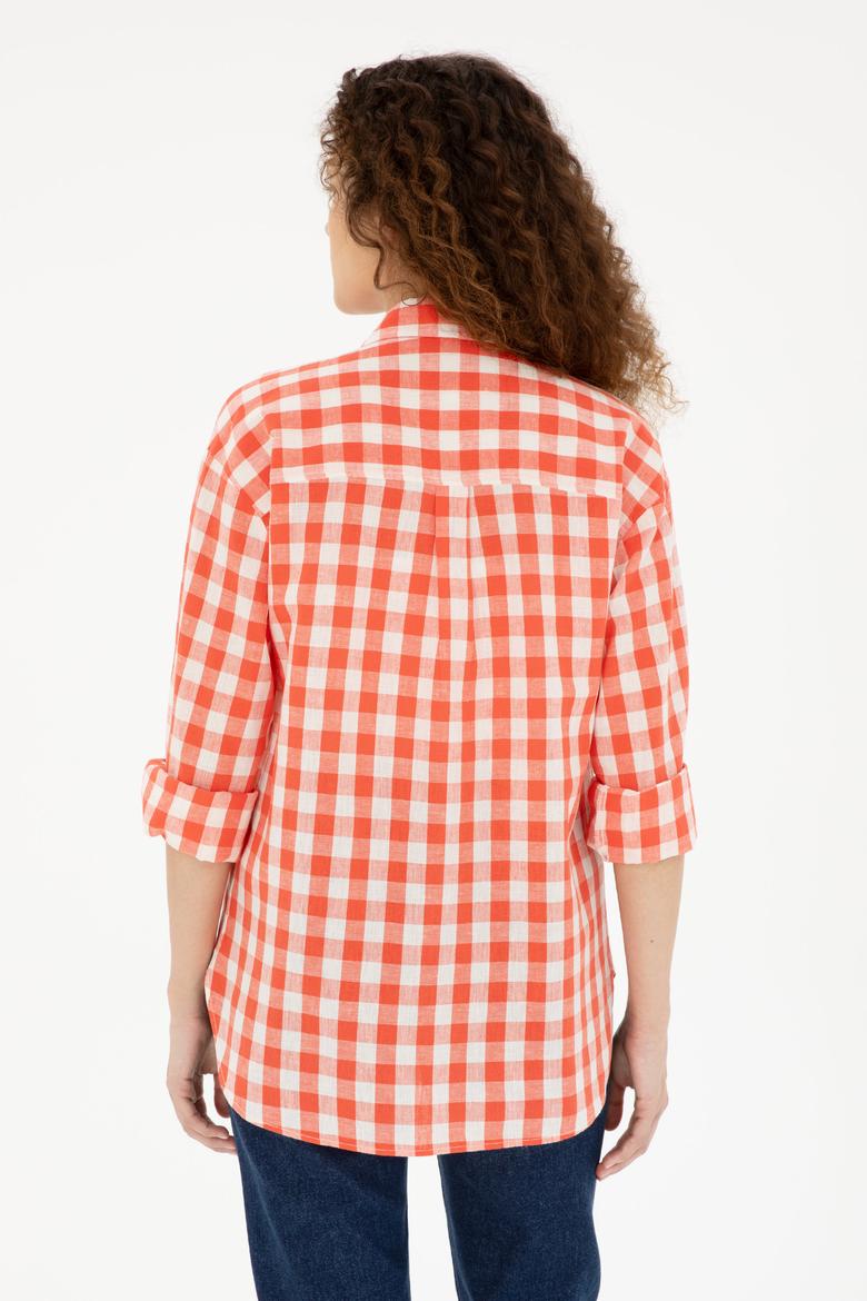 Kadın Kırmızı Uzun Kollu Gömlek - 50283410009