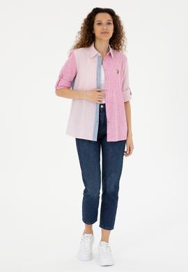 Kadın Pembe Uzun Kollu Gömlek - 50283560011