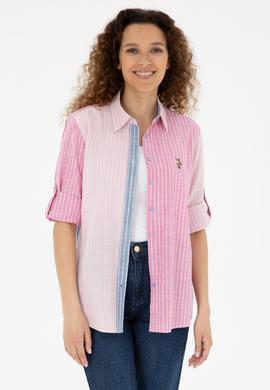 Kadın Pembe Uzun Kollu Gömlek - 50283560011