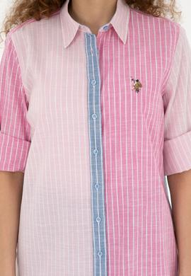 Kadın Pembe Uzun Kollu Gömlek - 50283560011