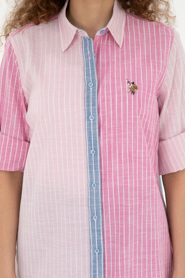 Kadın Pembe Uzun Kollu Gömlek - 50283560011