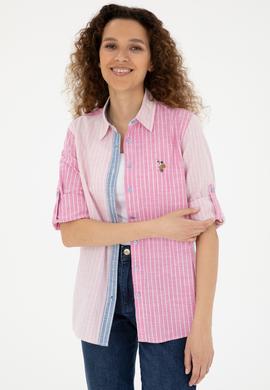 Kadın Pembe Uzun Kollu Gömlek - 50283560011