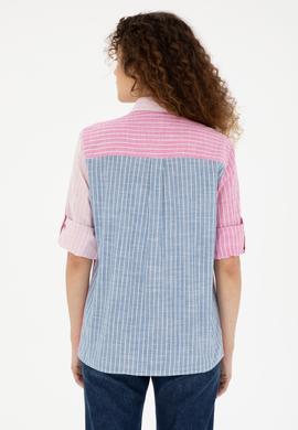 Kadın Pembe Uzun Kollu Gömlek - 50283560011