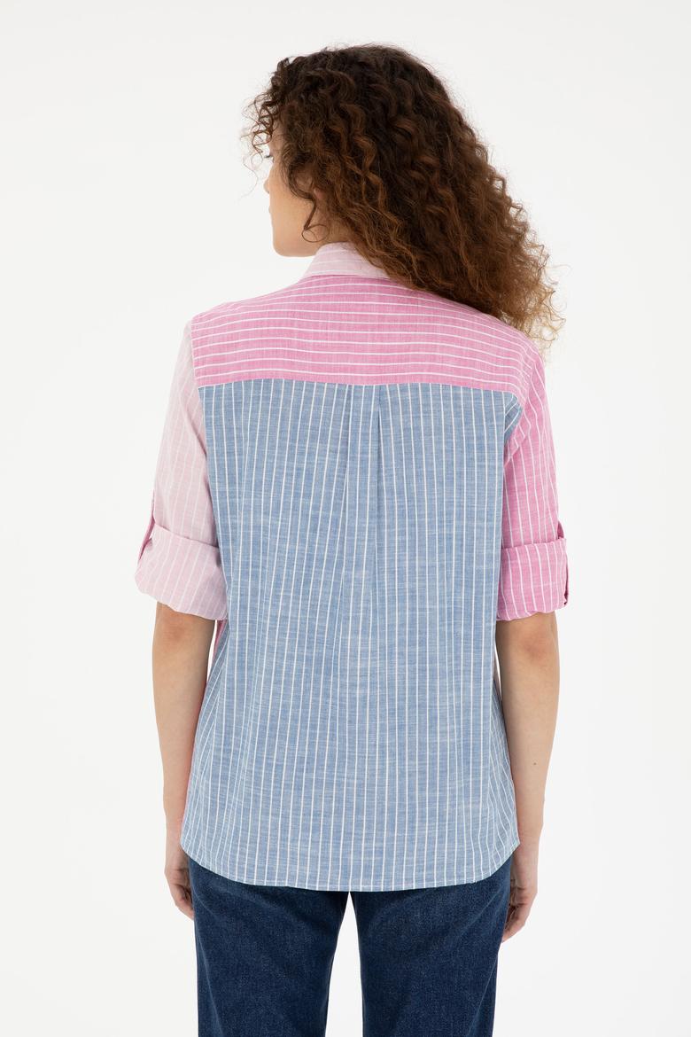 Kadın Pembe Uzun Kollu Gömlek - 50283560011