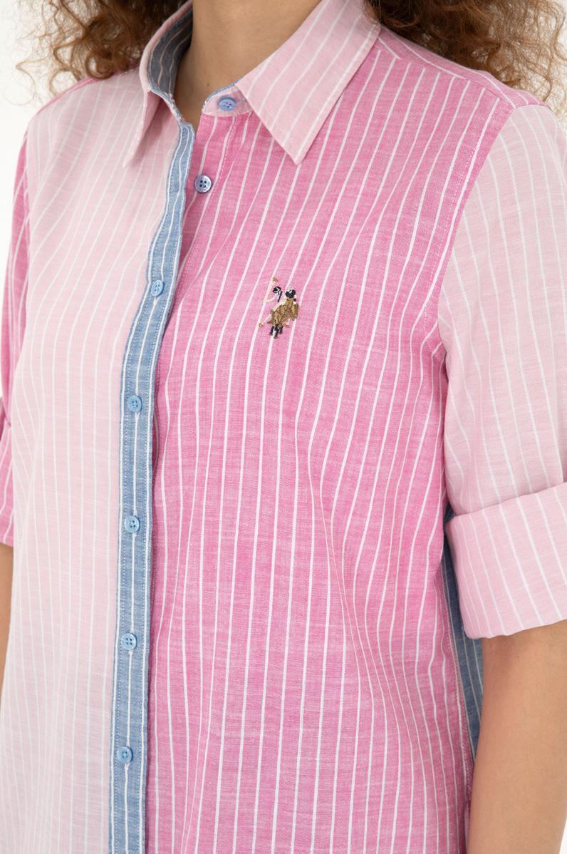 Kadın Pembe Uzun Kollu Gömlek