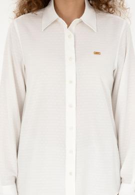 Kadın Beyaz Uzun Kollu Gömlek - 50283752013