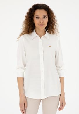 Kadın Beyaz Uzun Kollu Gömlek - 50283752013