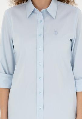 Kadın Açık Mavi Uzun Kollu Basic Gömlek - 50283986001