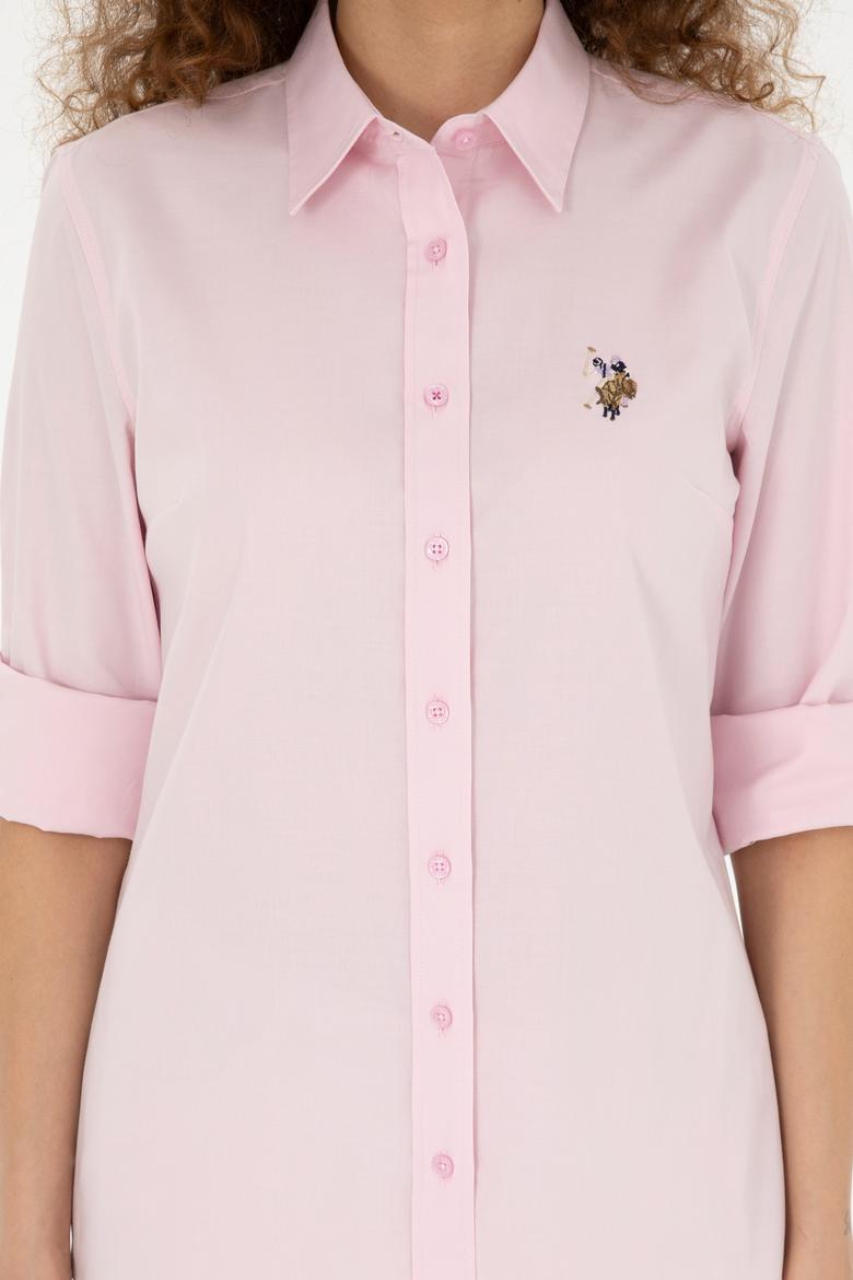 Kadın Pembe Uzun Kollu Basic Gömlek - 50283987073