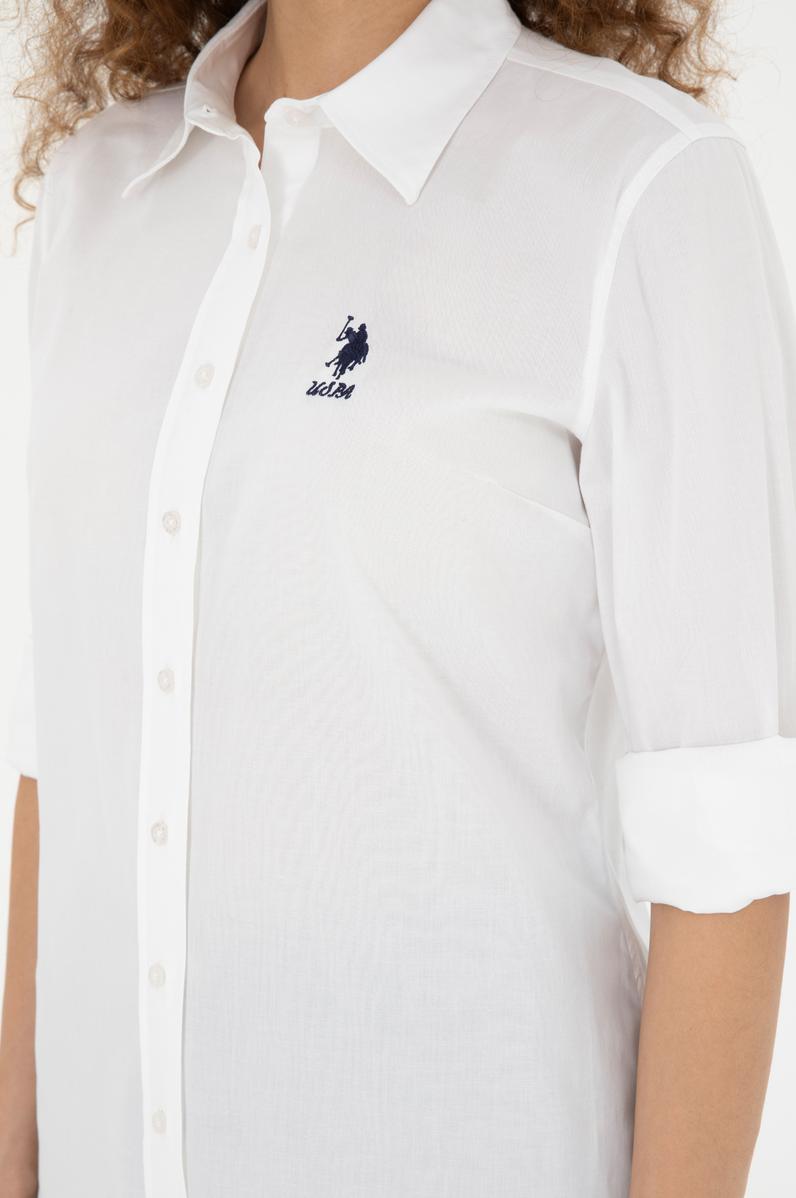 Kadın Beyaz Uzun Kollu Basic Gömlek