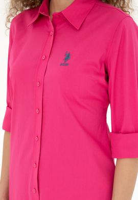 Kadın Pembe Uzun Kollu Basic Gömlek - 50283989027