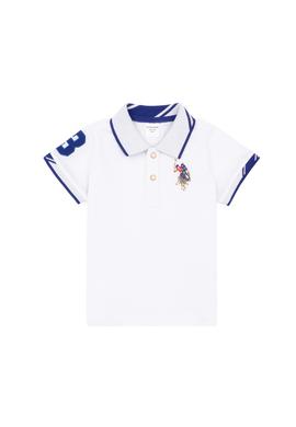 Erkek Bebek Beyaz Polo Yaka Tişört - 50252177057