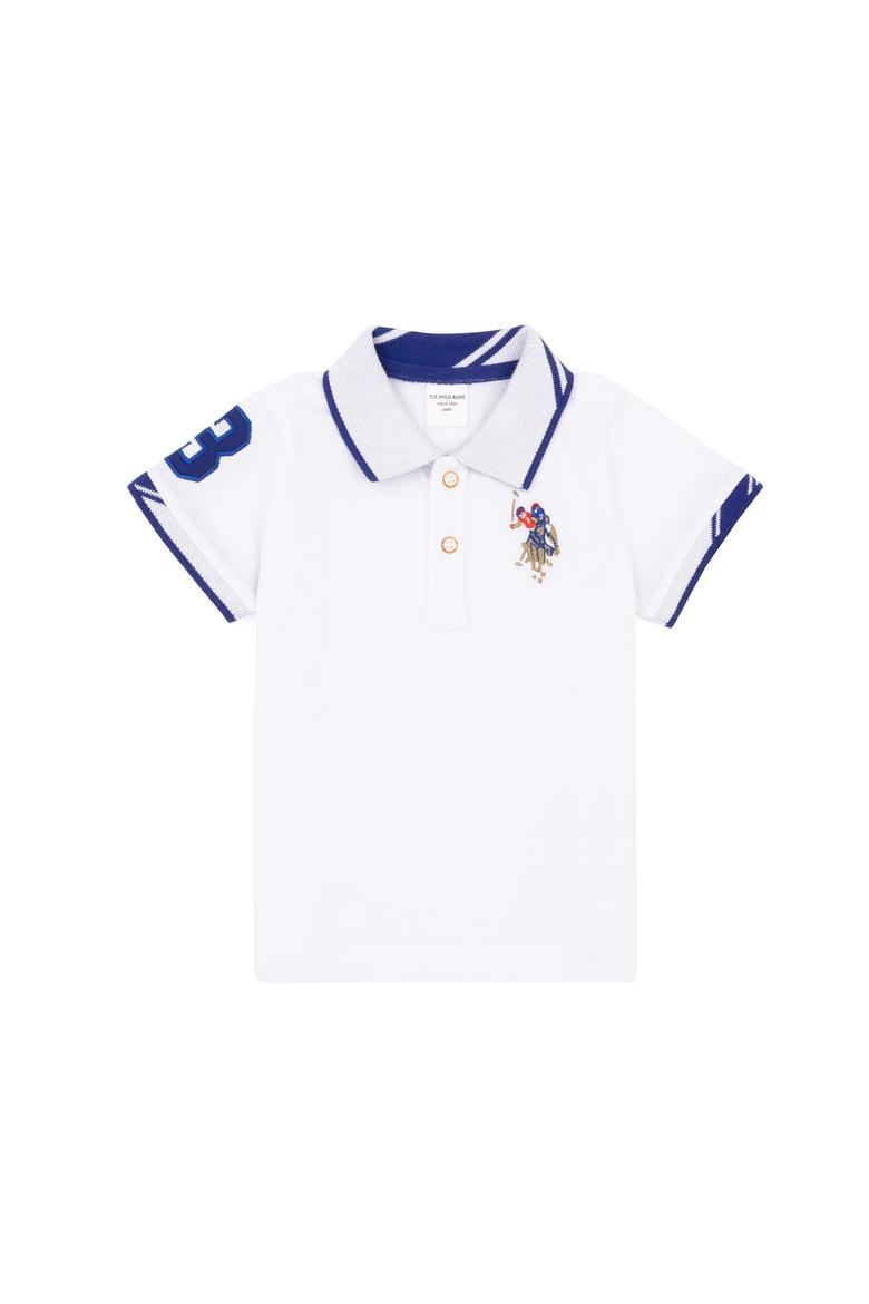 Erkek Bebek Beyaz Polo Yaka Tişört - 50252177057