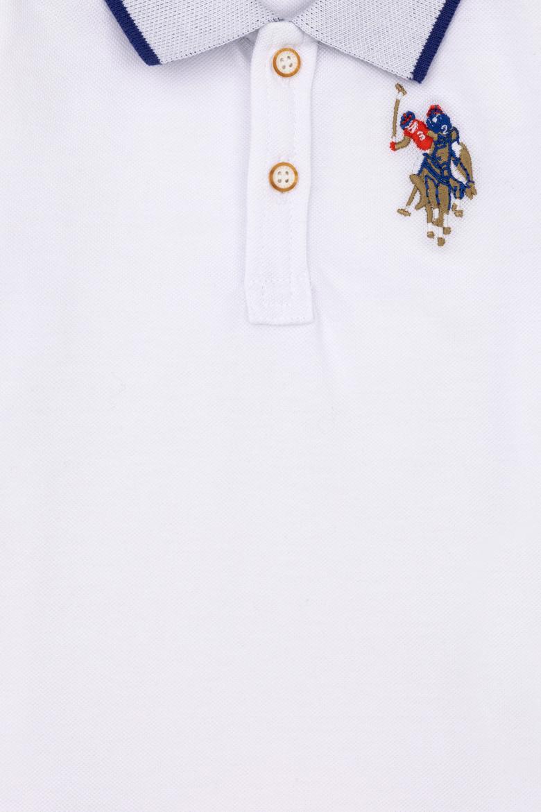 Erkek Bebek Beyaz Polo Yaka Tişört - 50252177057