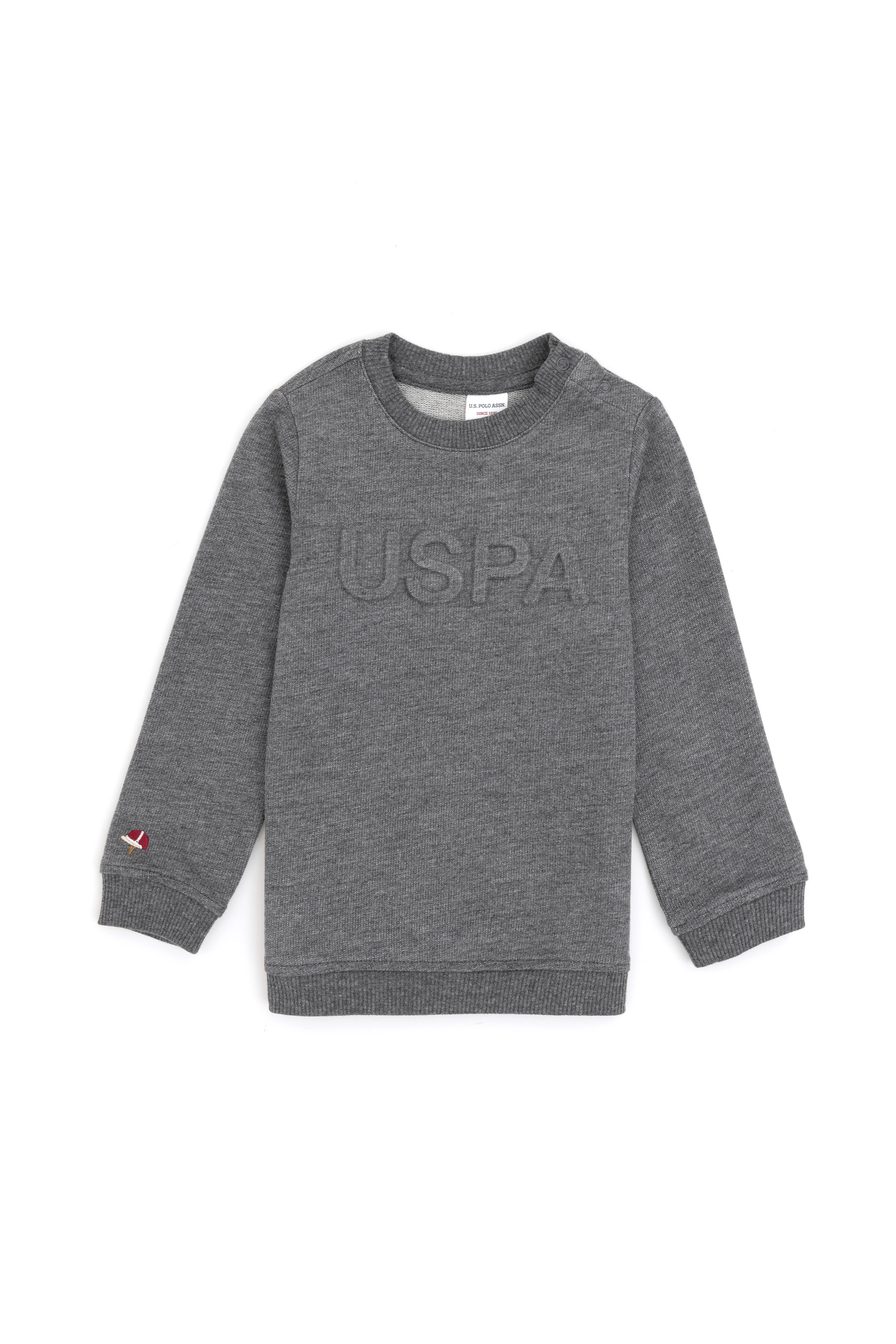 Erkek Bebek Antrasit Melanj Basic Sweatshirt - Image 1