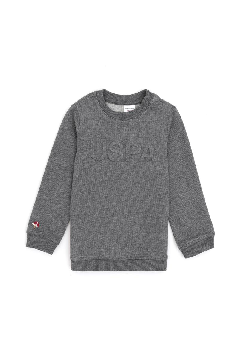 Erkek Bebek Antrasit Melanj Basic Sweatshirt